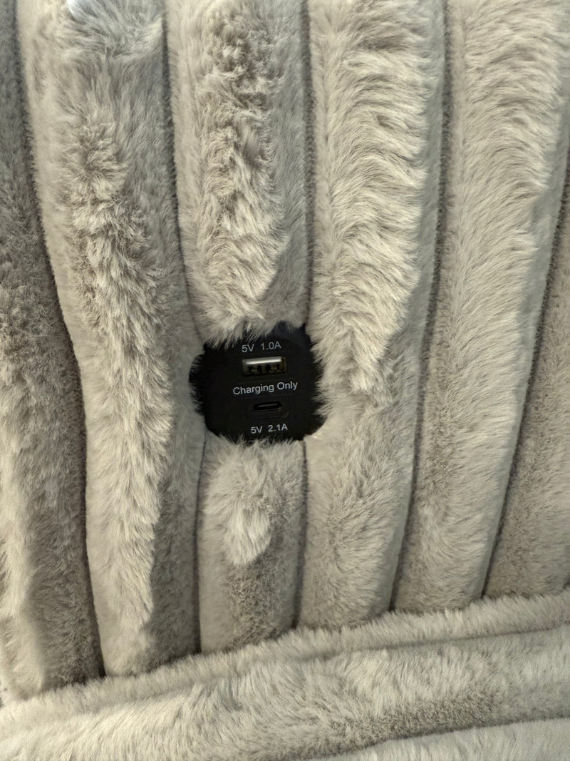 Brand New Jumbo Cord-Style Sleeper Sectional With Storage Chaise & USB Charging