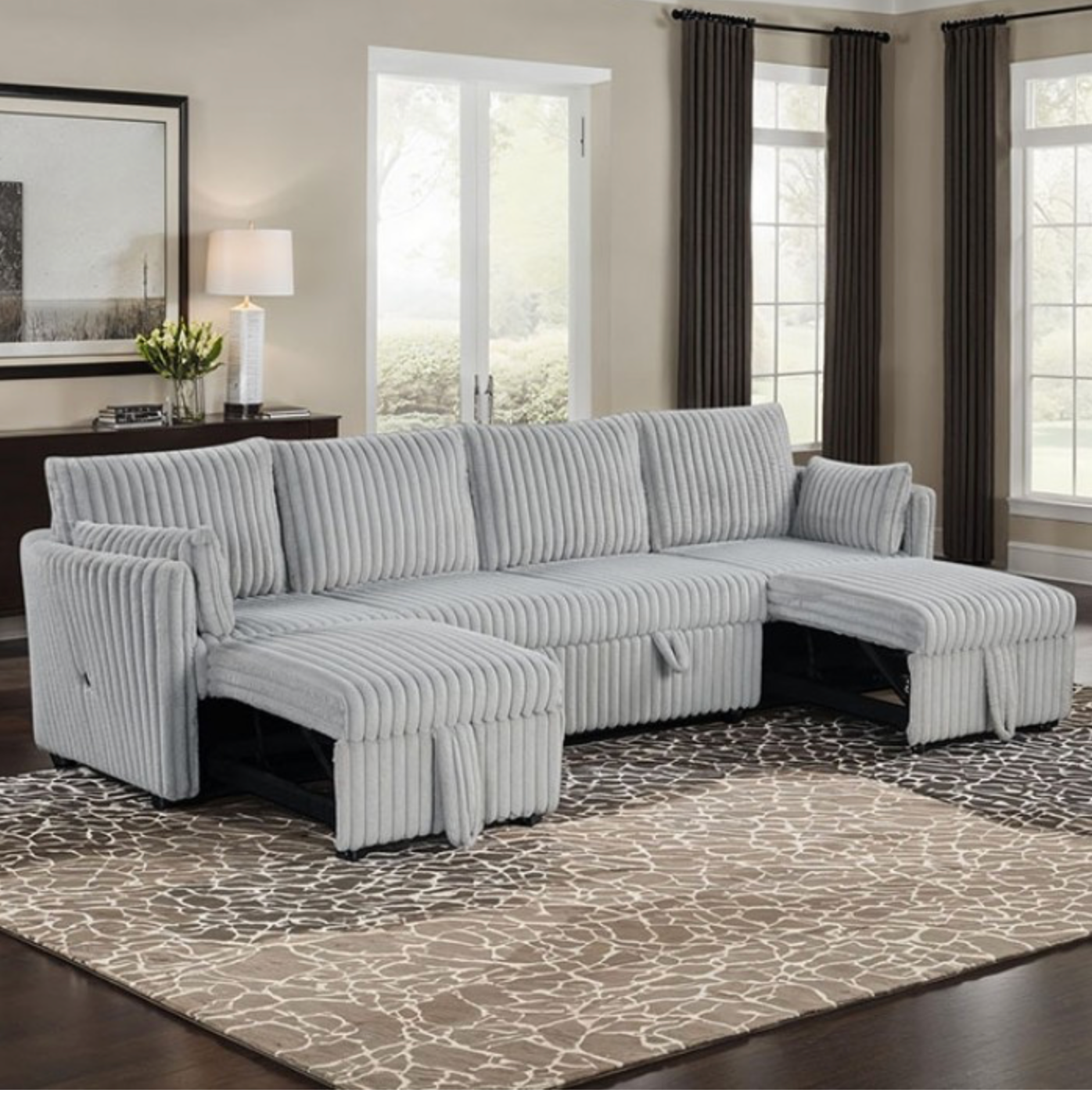 The Denholme| Sectional With Pull-Out Sleeper